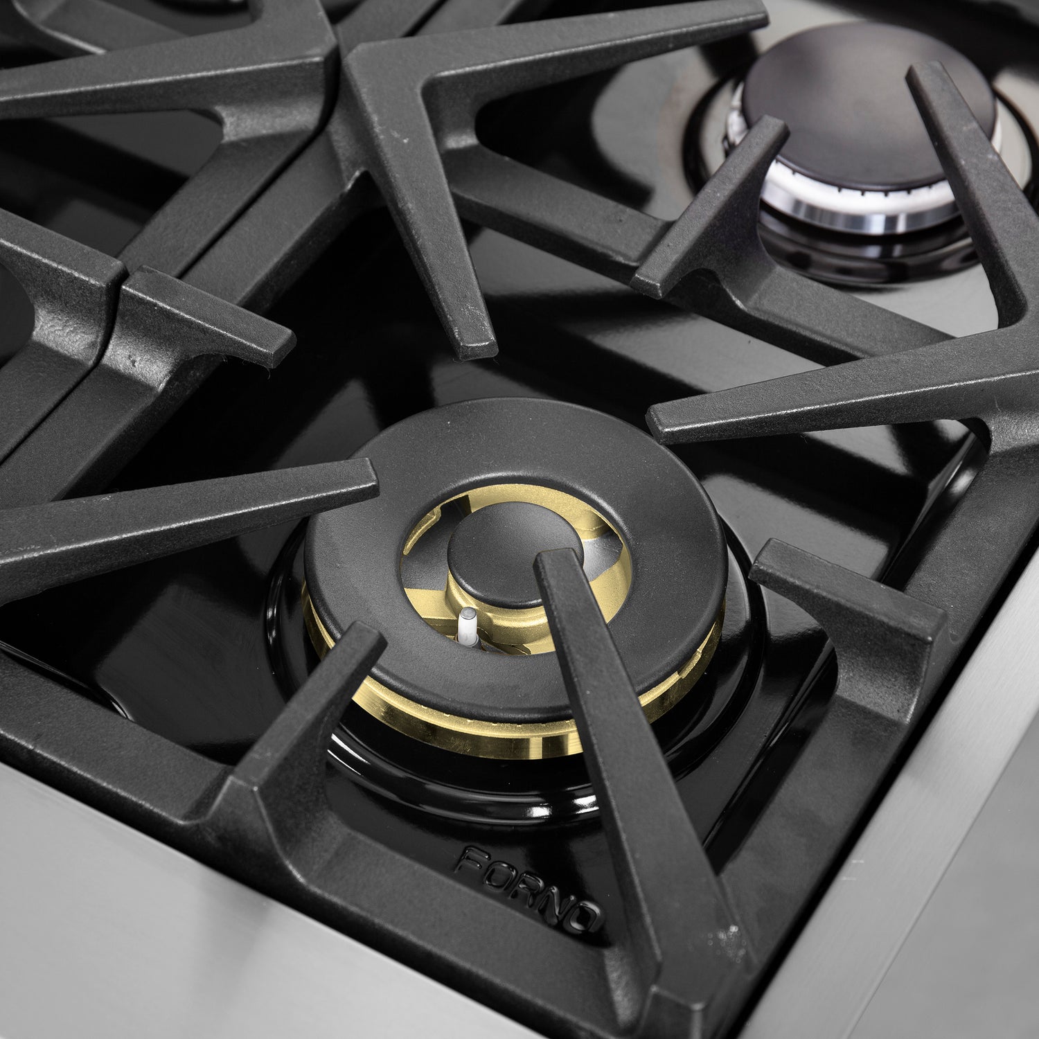FFSGS6439-48 Forno Massimo French Door Gas Range Dual Sealed Brass Burner