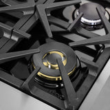 FFSGS6439-48 Forno Massimo French Door Gas Range Dual Sealed Brass Burner