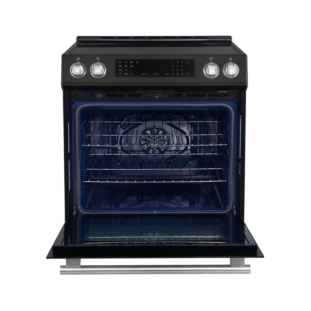 FFSIN0905-30BLK-espresso-leonardo-induction-range-front-open