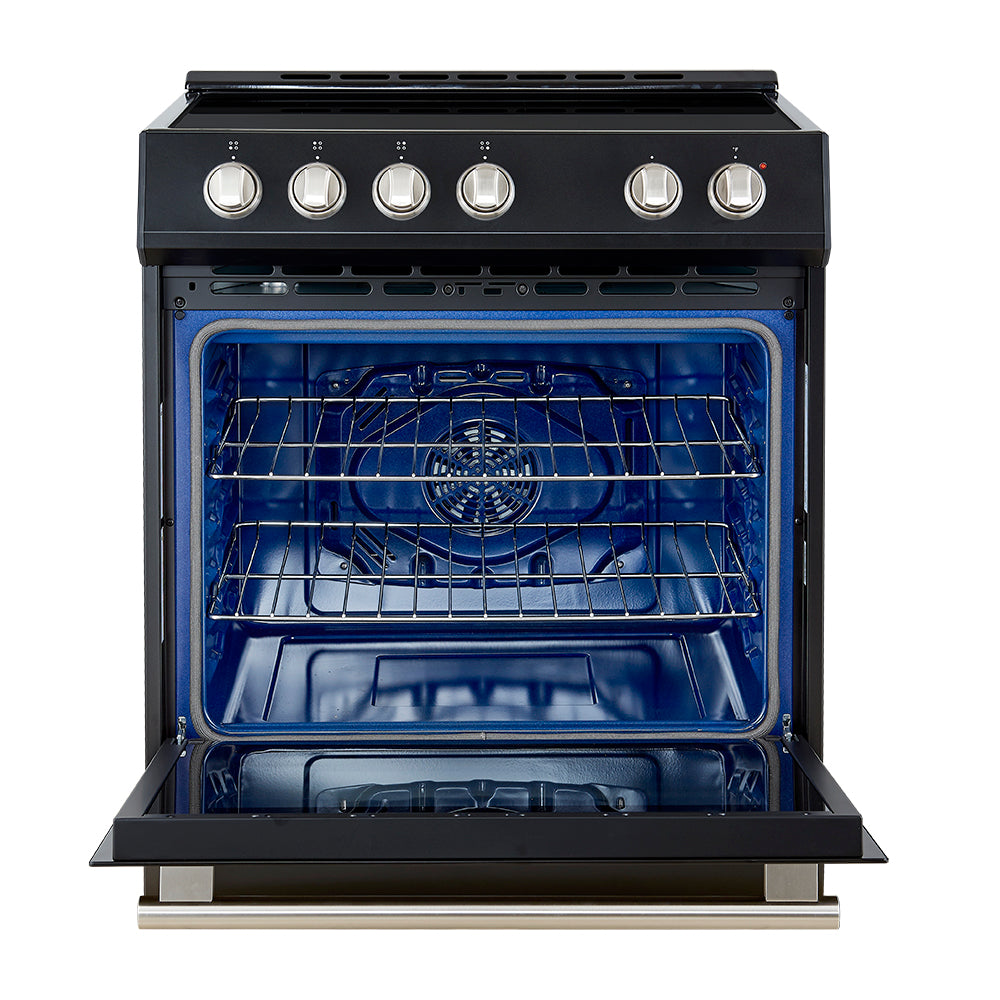FFSIN0982-30BLK-Leonardo-30-inc-Induction-Range-BLK-Front-Open-SS