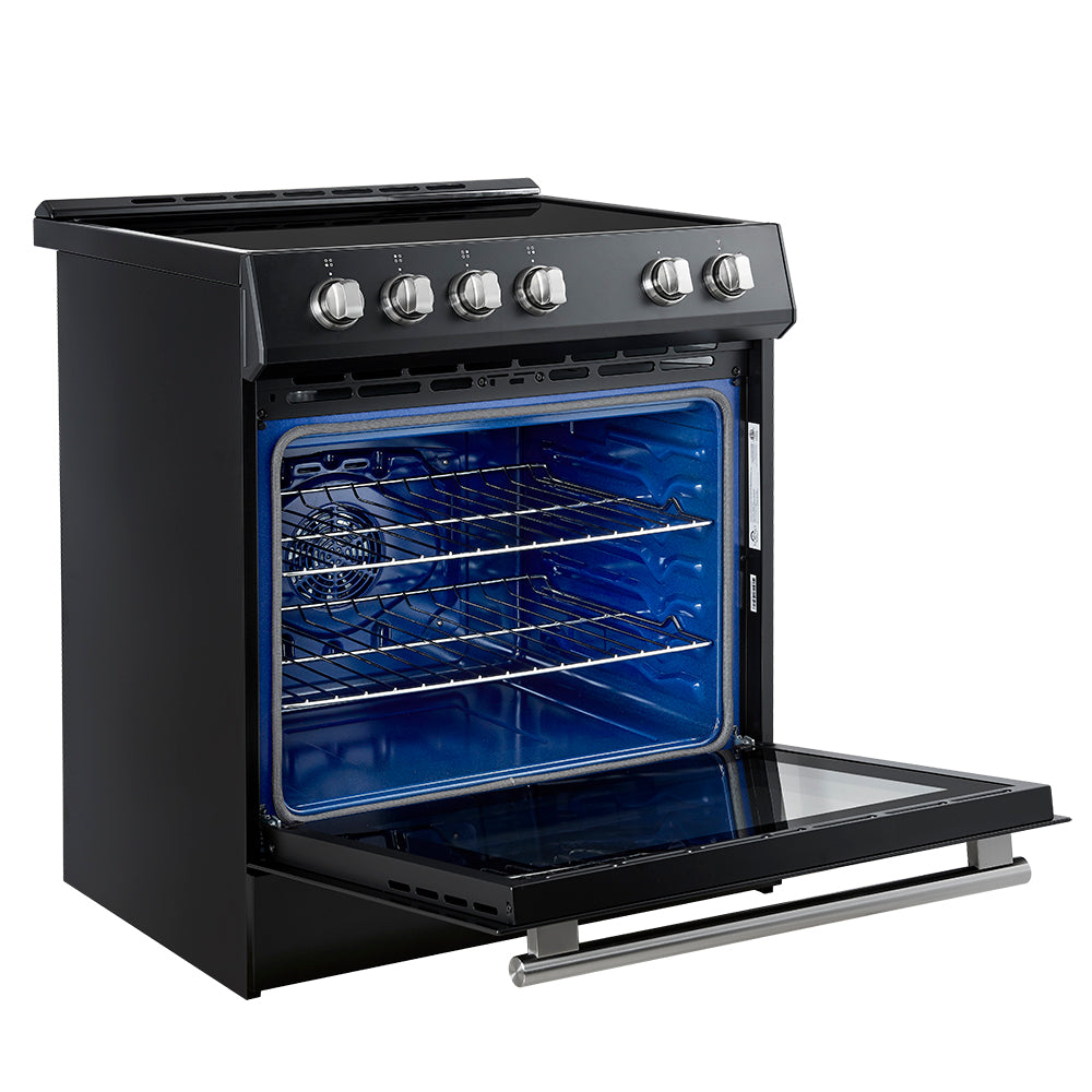 FFSIN0982-30BLK-Leonardo-30-inc-Induction-Range-Black-Angle-Open-SS