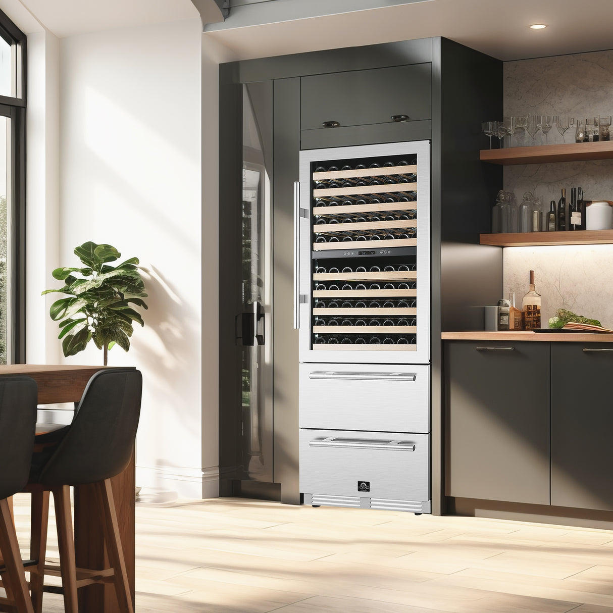 FWCDR6697-30S-forno-celano-double-zone-wine-cooler-lifestyle