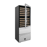 FWCDR6697-30S-forno-celano-double-zone-wine-cooler-side-left-ajar
