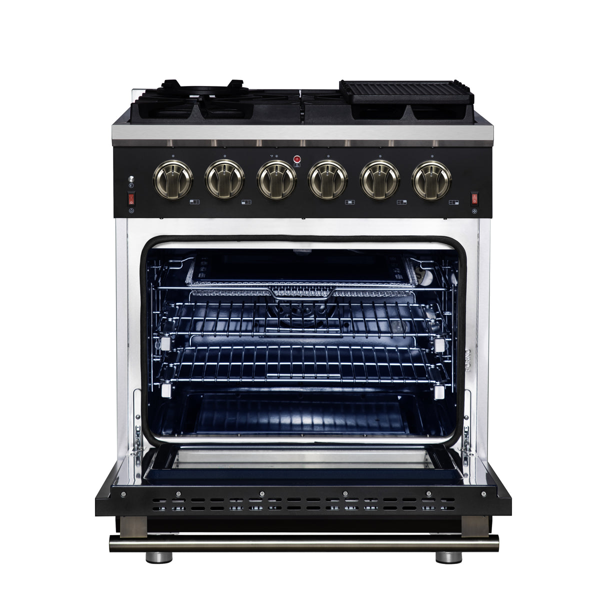 Gas-Range_FFSGS6239-30BLK_Front-Opened_2025-07-25