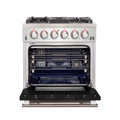 Gas-Range_FFSGS6260-30BLK_front-open-black-door_2025-10-16