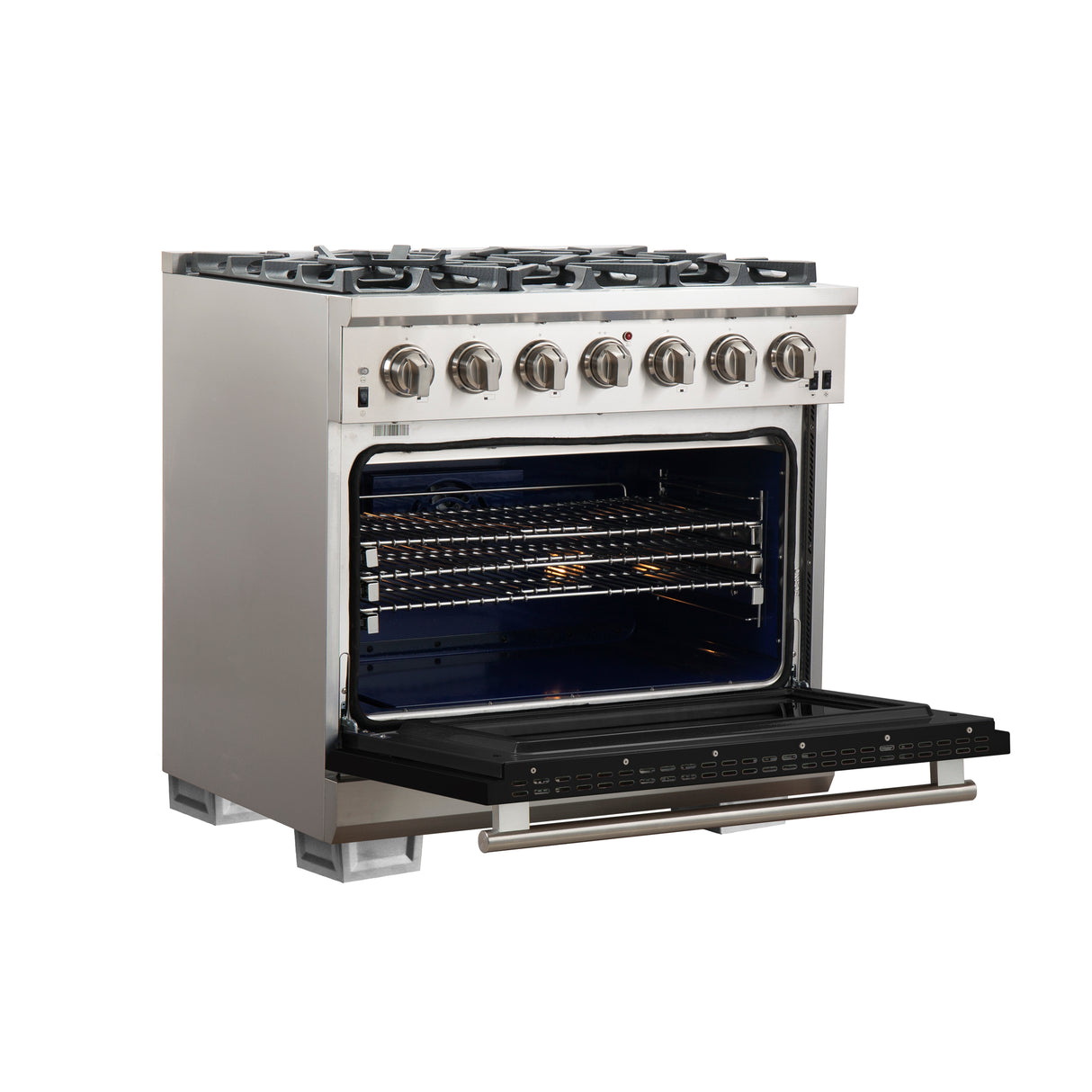 Gas-Range_FFSGS6260-36BLK_angle-open-black-door_2025-10-17