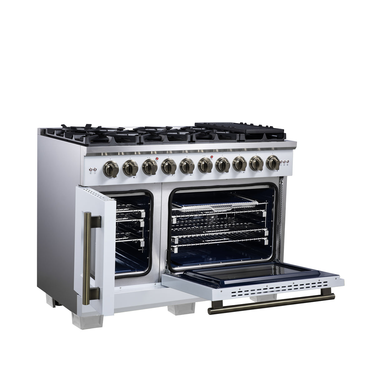 Gas-Range_FFSGS6460-48WHT_Left-Angle-Opened_2025-08-04