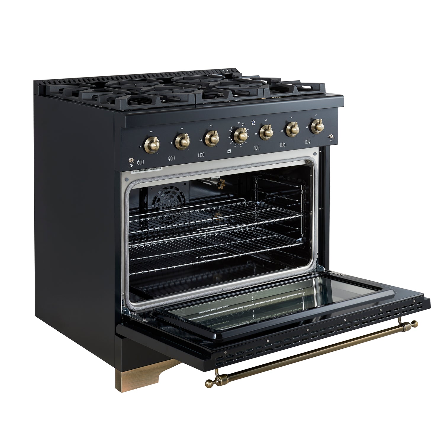 Gas_Range_FFSGS6219-36BLK_V1_LEft_Angle_Door_Open_2024-11-29