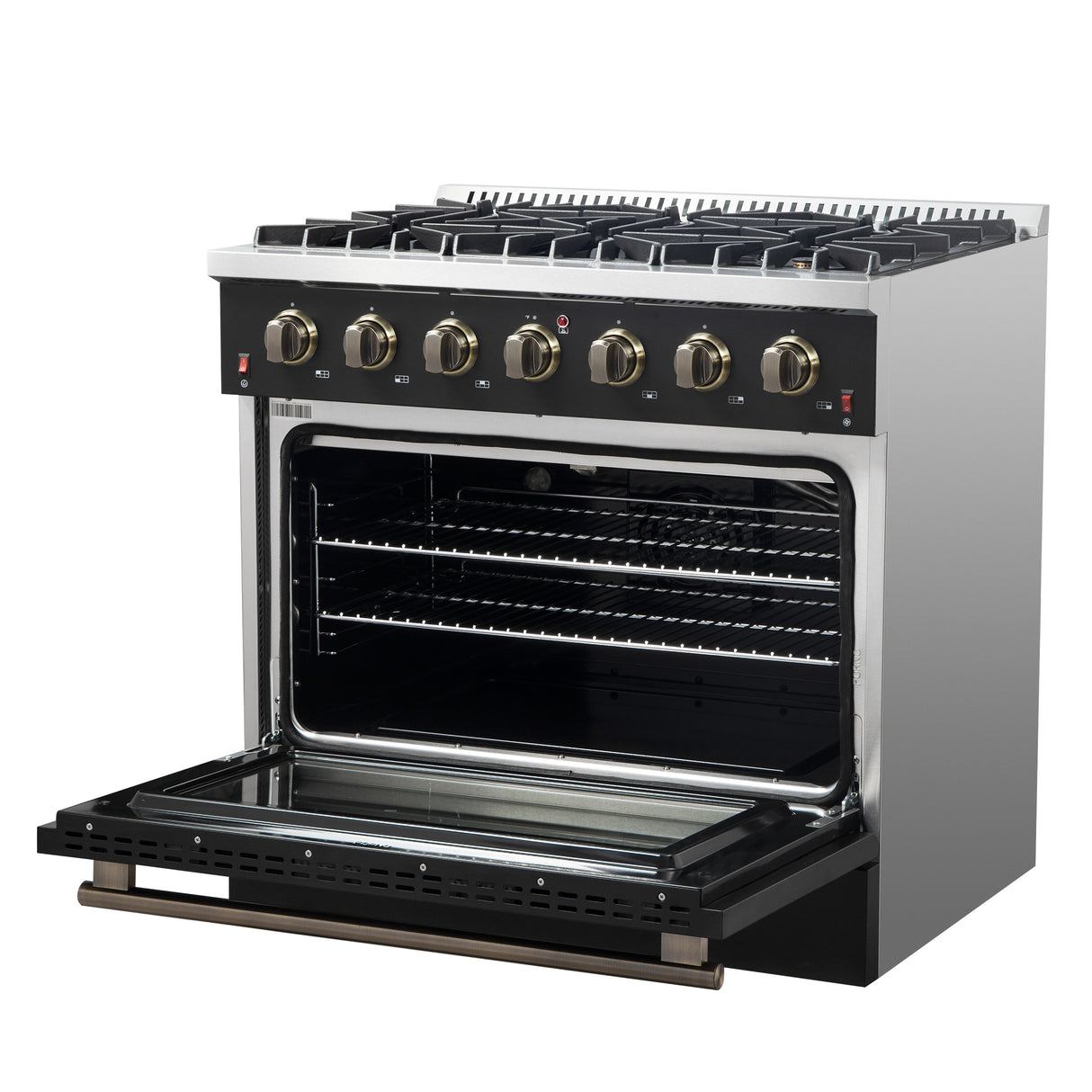 Gas_Range_FFSGS6244-36BLK_V1_Right_Angle_Door_Open_2024-12-12
