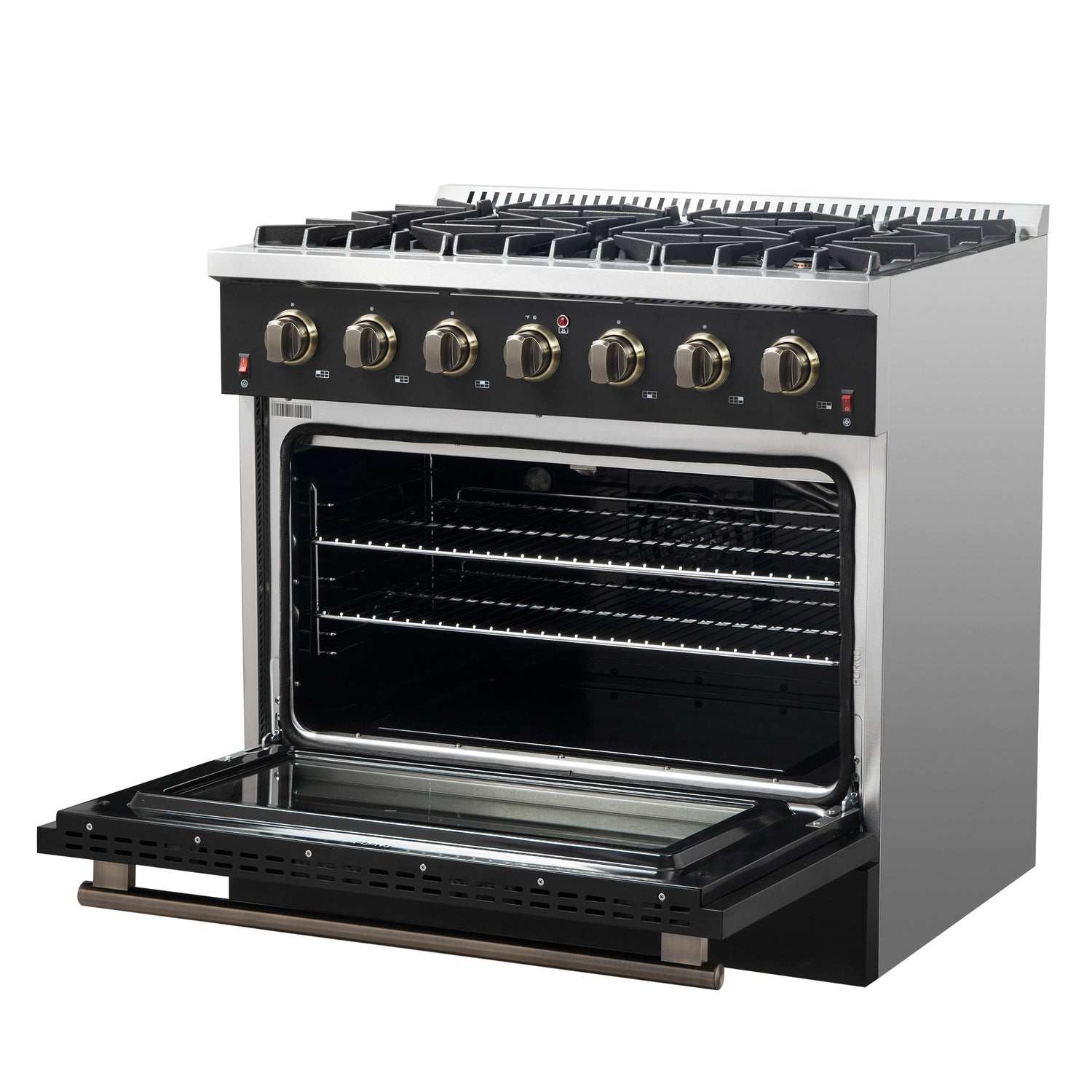Gas_Range_FFSGS6244-36BLK_V1_Right_Angle_Door_Open_2024-12-12