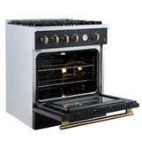 Gas_Range_FFSGS6277-30BLK_V1_Left_Angle_Door_Open_Knobs_2024-12-19