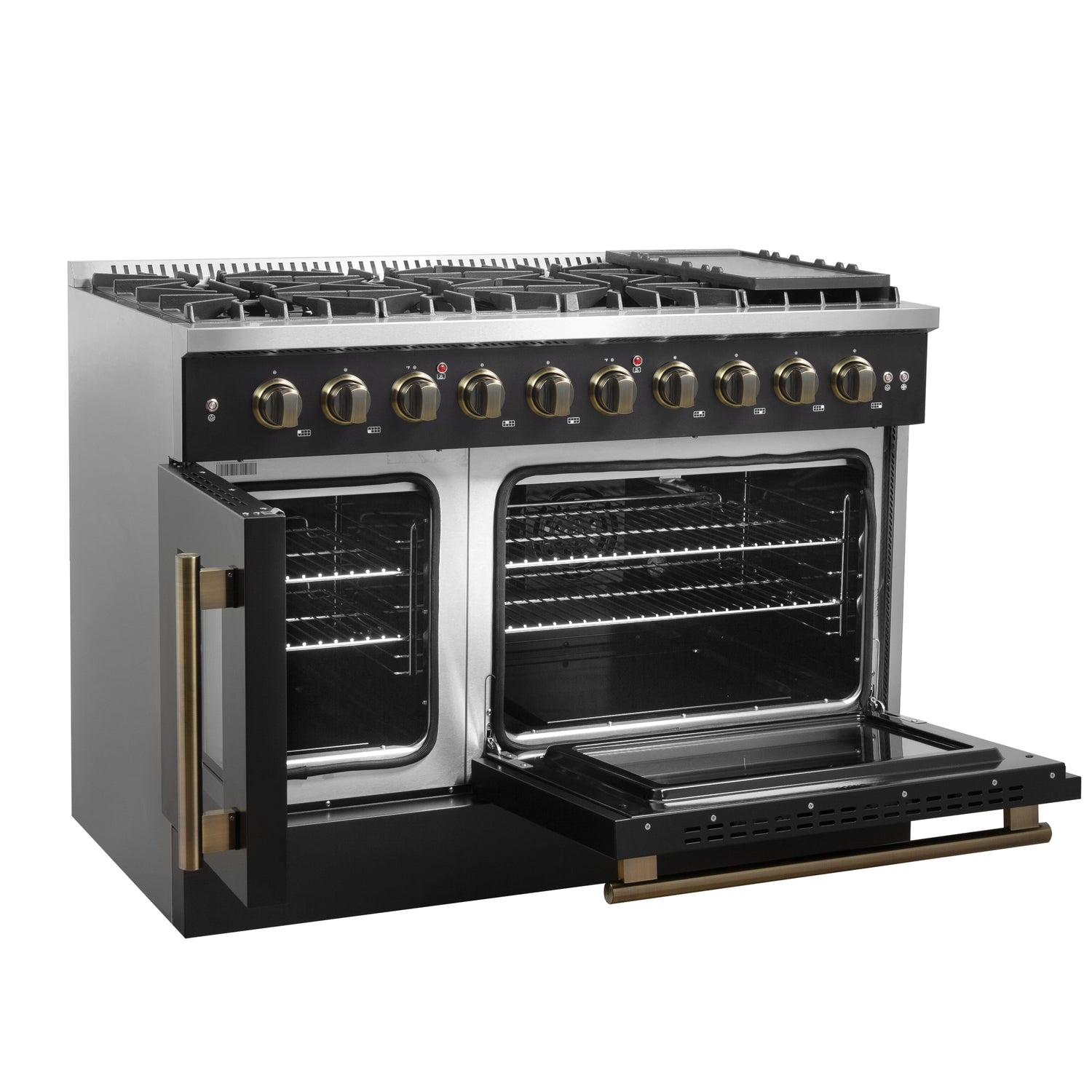 Gas_Range_FFSGS6444-48BLK_V1_Left_Angle_Door_Open_2024-12-02