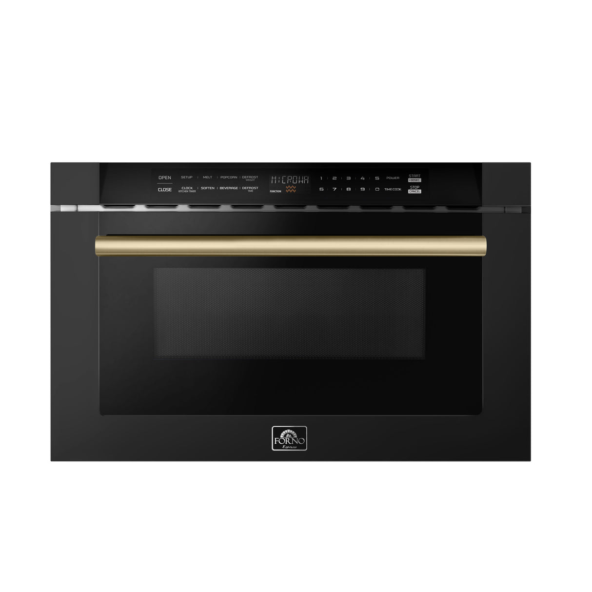 Microwave_FMWDR3000-24BLK_2024-08_Front_Antique_Brass_V1