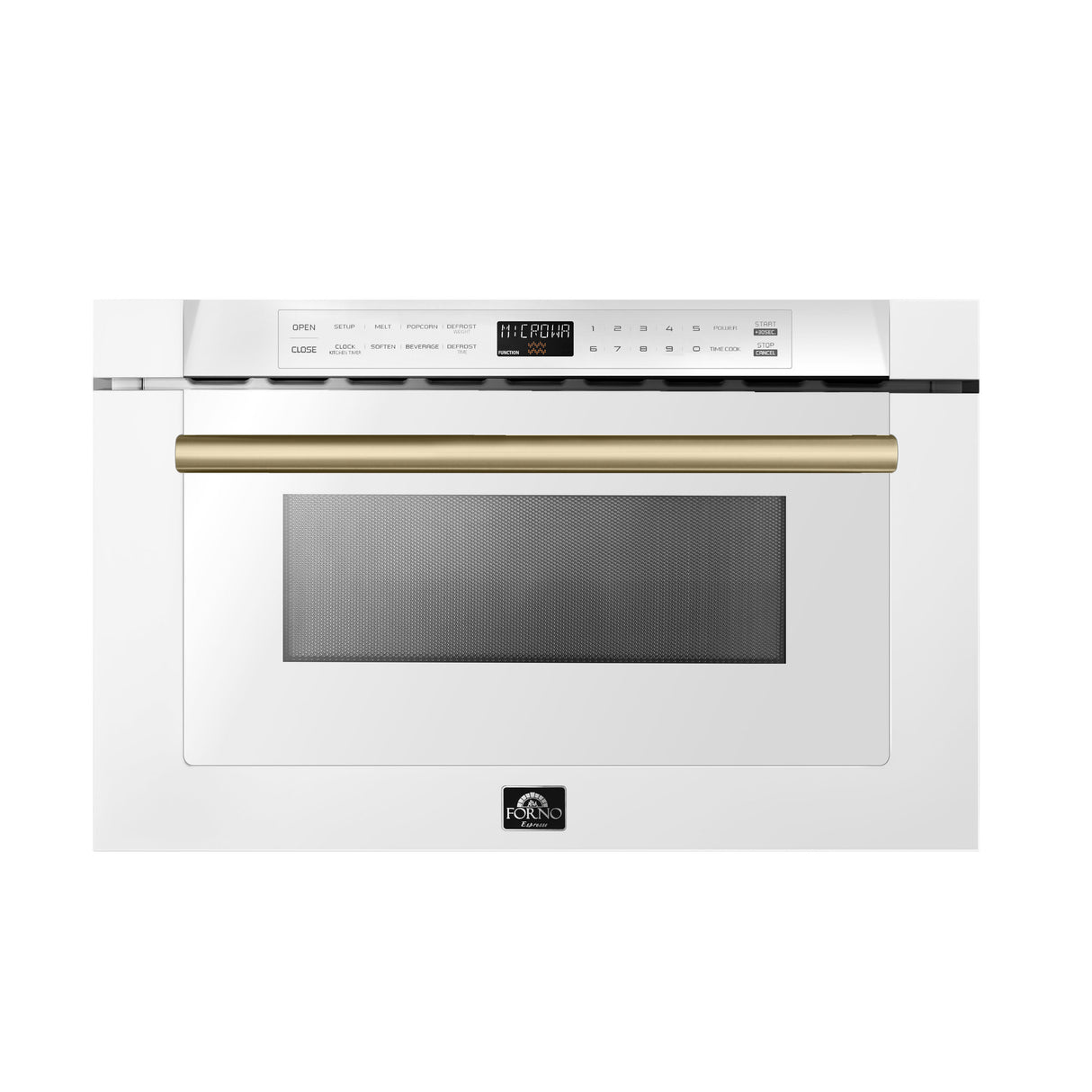 Microwave_FMWDR3000-24WHT_2024-08_Front_Antique_Brass_V1