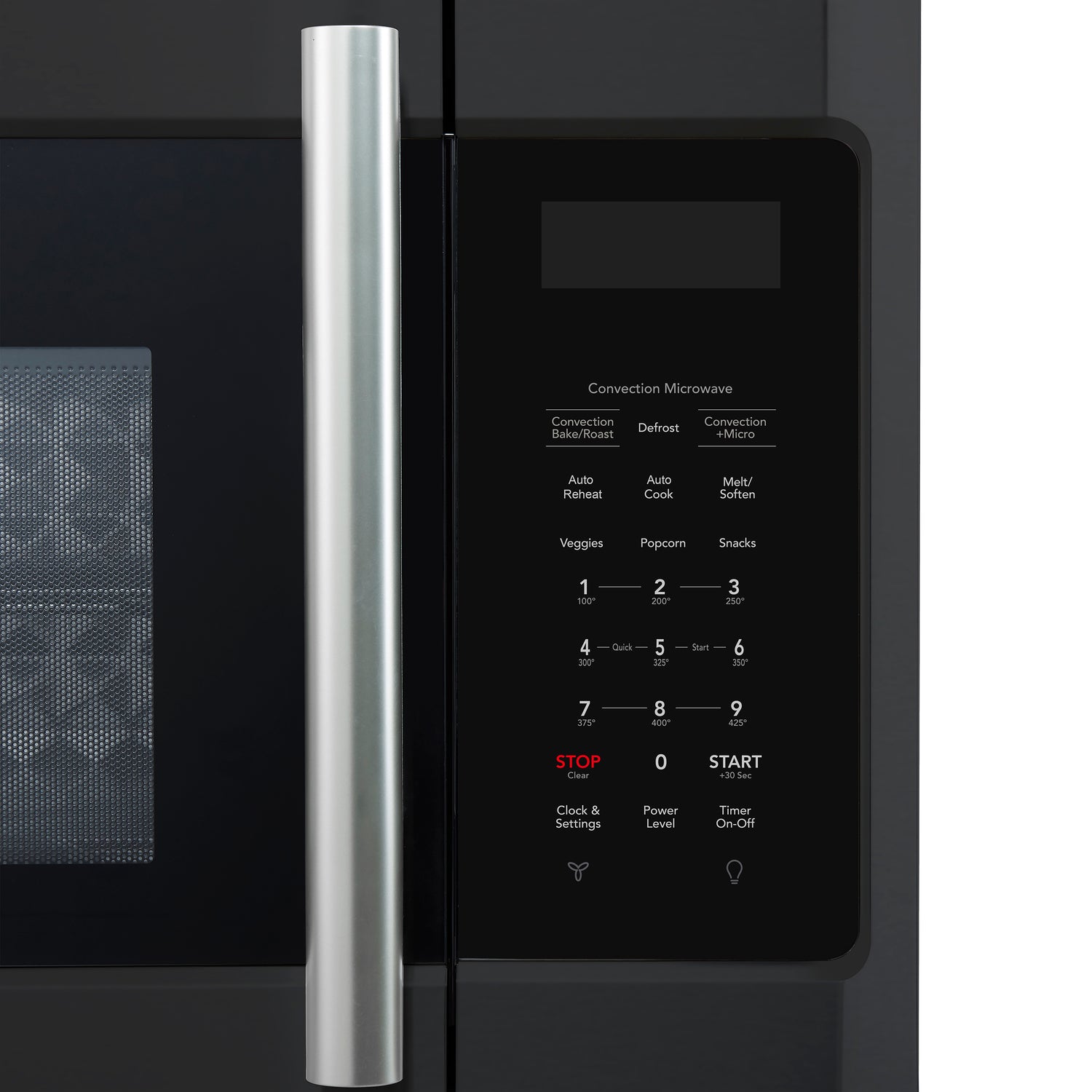 OTR_Microwave_FOTR3038-30BLK_V1_Stainless_Handle_Close_Up_Display_2025-01-16