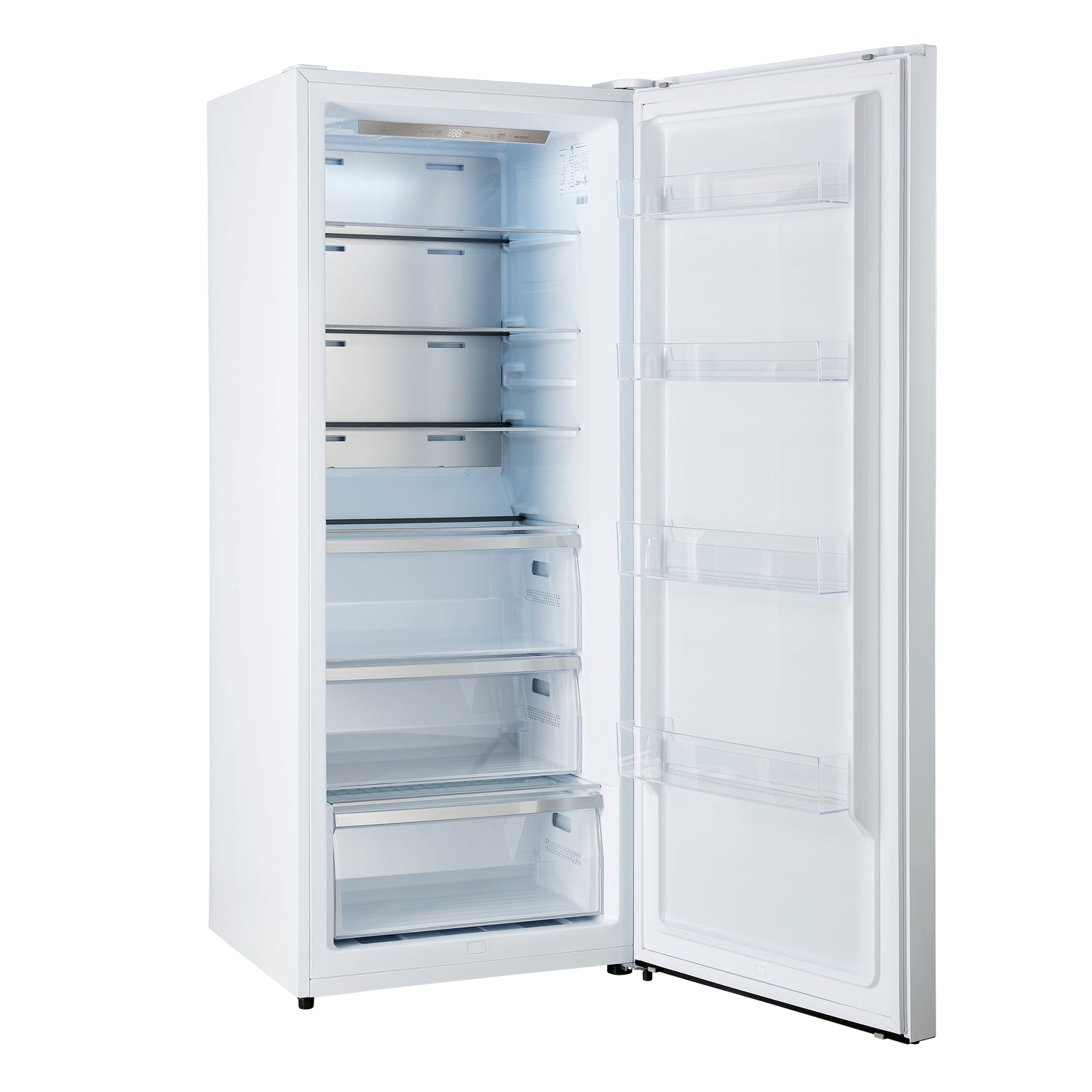 Refrigerator_FFFFD1722-28WHT-RS_FFFFD1722-32RSG-WHT_FFFFD1722-32RMG-WHT_FFFFD1722-60MG-WHT_V1_9_Left_Angle_Door_Open_23-04-2025