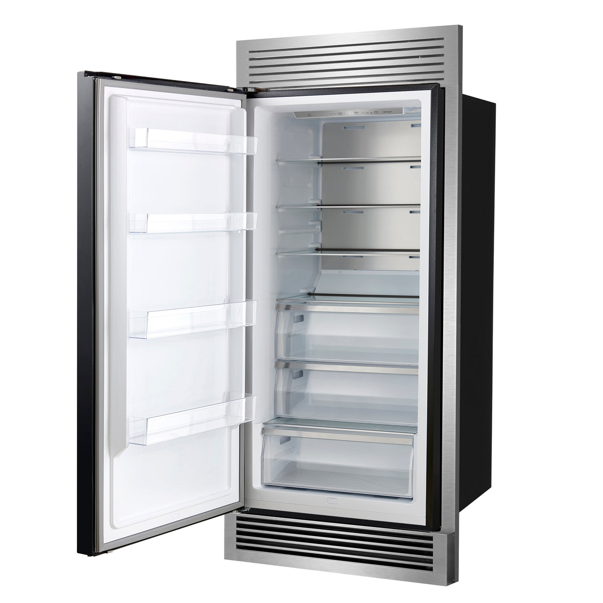 Refrigerator_FFFFD1722-32LSG-BLK_Right-Angle-Opened_2025-09-15