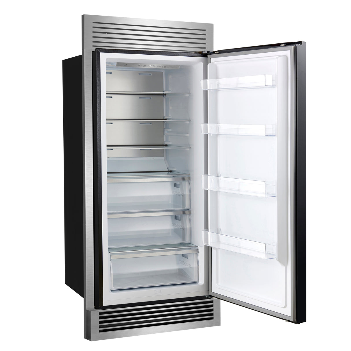 Refrigerator_FFFFD1722-32RSG-BLK_Right-Angle-Opened_2025-09-15