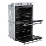Wall-Oven_FBOEL1324-30WHT_Left-Angle-Opened-SS_2025-07-30