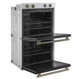 Wall-Oven_FBOEL1324-30WHT_Left-Angle-Opened_2025-07-30