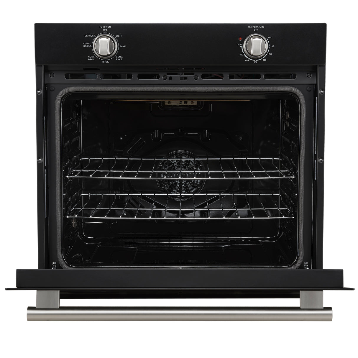 Wall-Oven_FBOEL1370-30BLK_Front-Opened-SS_2025-07-30