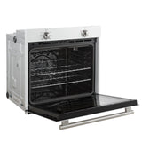 Wall-Oven_FBOEL1370-30WHT_Left-Angle-Opened-SS_2025-07-30