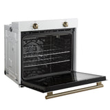 Wall-Oven_FBOEL1370-30WHT_Left-Angle-Opened_2025-07-30