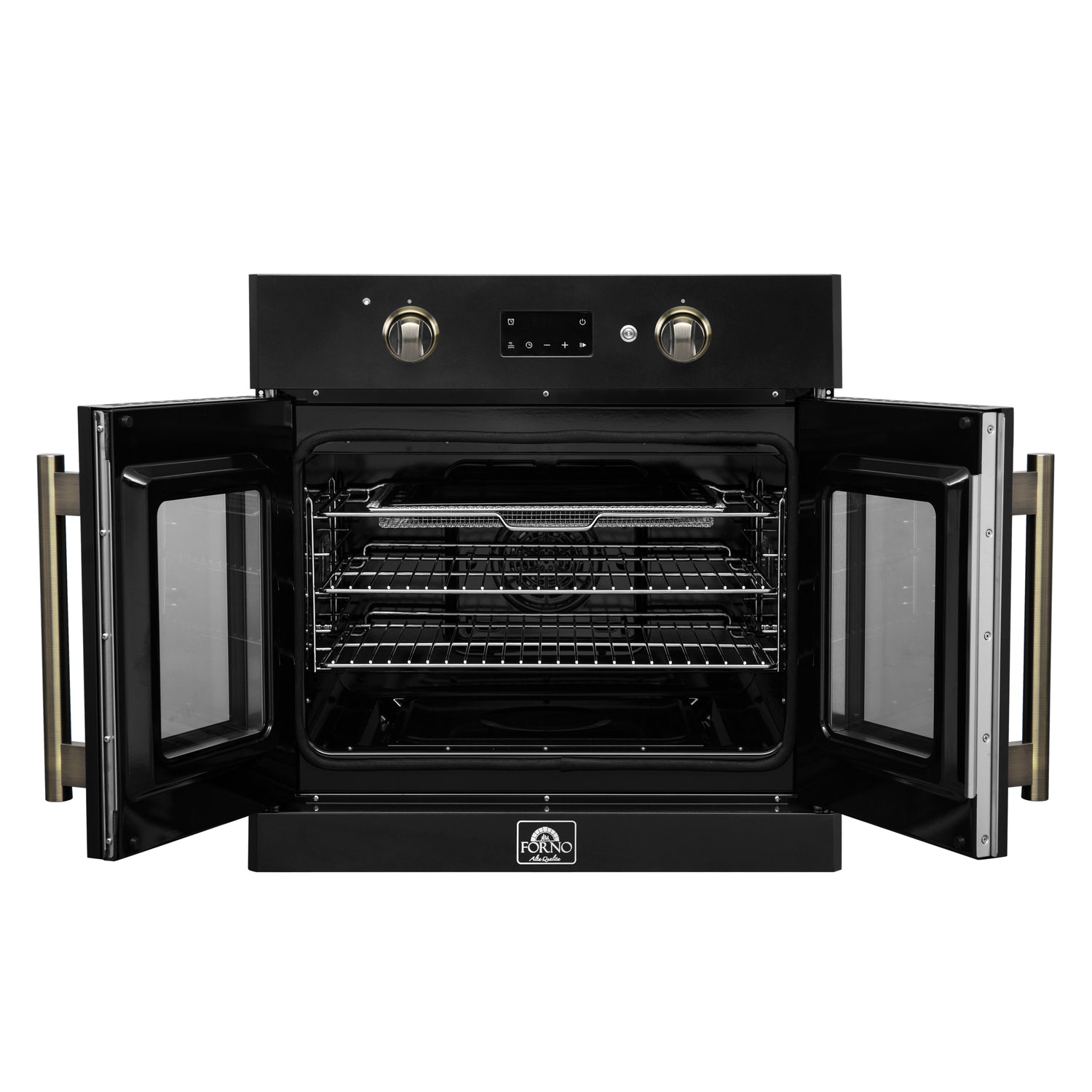 Wall_Oven_FBOEL1333-30BLK_V1_2_Front_Door_Open_2025-02-14