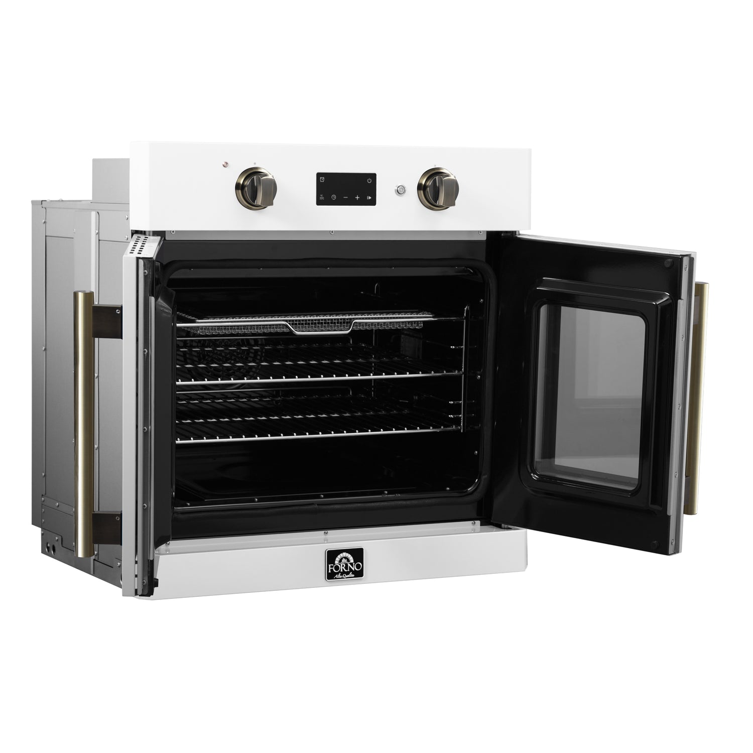 Wall_Oven_FBOEL1333-30WHT_V1_12_Angle_Door_Open_2025-02-14