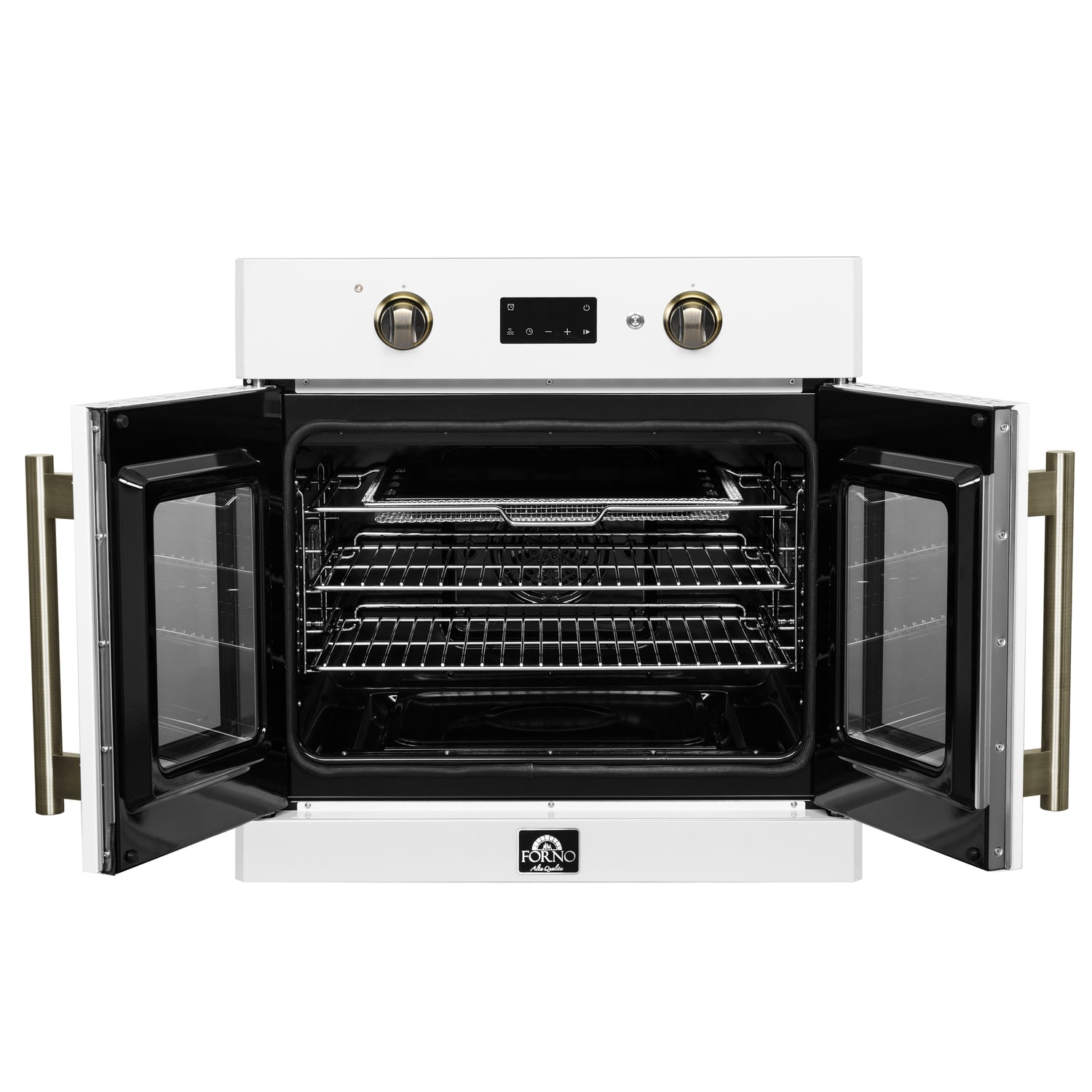 Wall_Oven_FBOEL1333-30WHT_V1_2_Front_Door_Open_2025-02-14