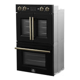 Wall_Oven_FBOEL1340-30BLK_V1_10_Right_Angle_Door_Closed_2025-02-13