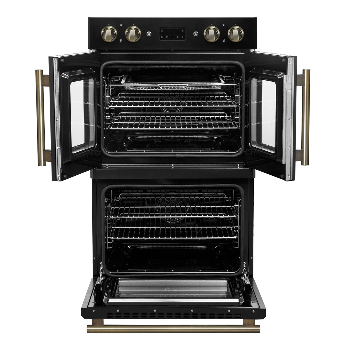 Wall_Oven_FBOEL1340-30BLK_V1_2_Front_Door_Open_2025-02-13