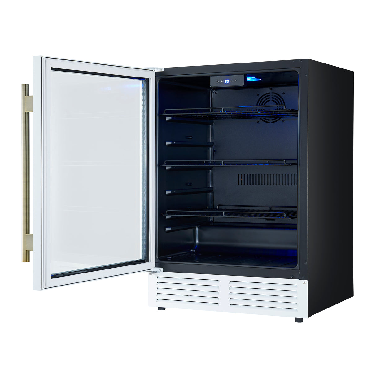 Wine-Cooler_FWCDR6665-24WHT_V1_8_Right-Angle-Door-Open_16-04-2025