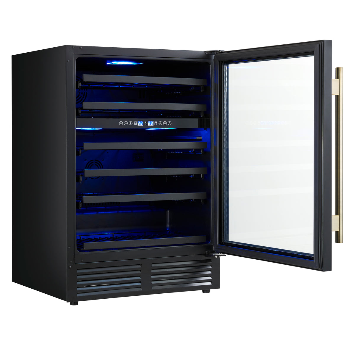 Wine-cooler_FWCDR6634-24BLK_Left-Angle-Door-Opened_2025-26-05