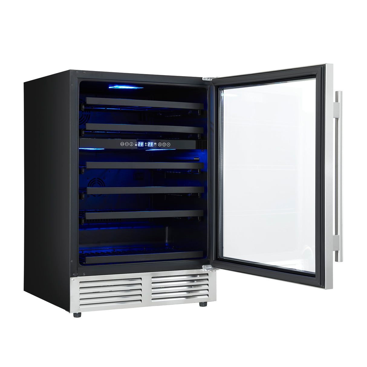 Wine-cooler_FWCDR6634-24S_Left-Angle-Door-Opened_2025-05-26