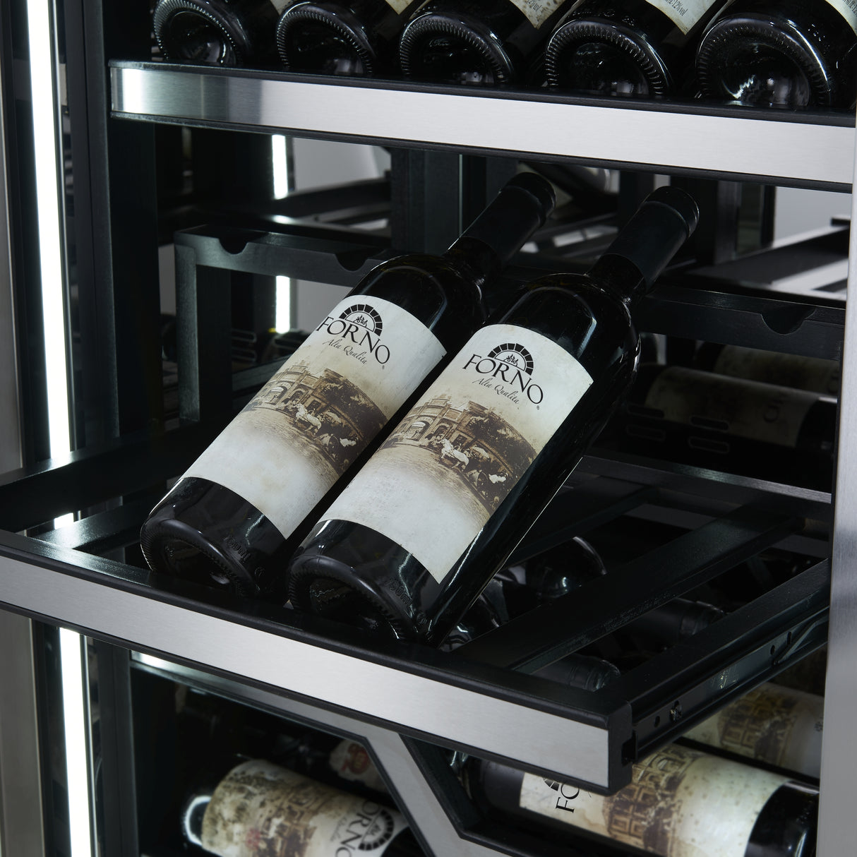 Wine_Cooler_FWCDR6611-48S_V1_11_Close_Up_Label_Shelves_2025-03-13