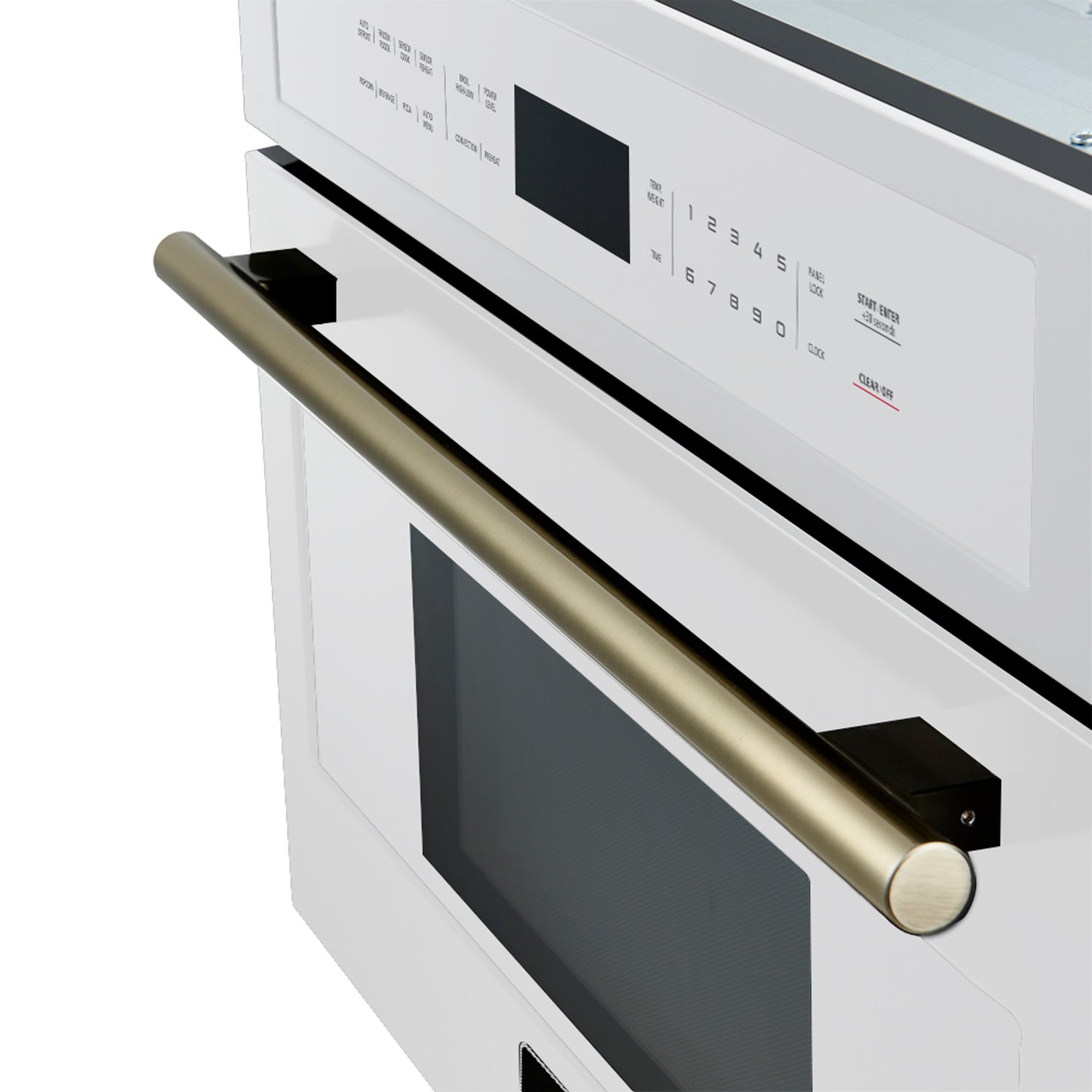microwaves_FMWDR3093-30WHT_V1_closeup_front_right_brass_Handle